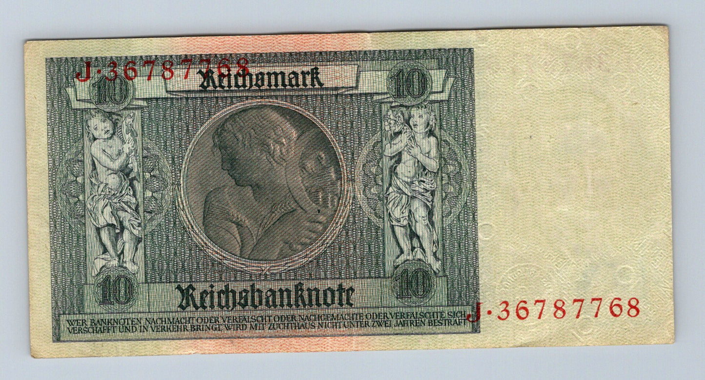 Bankovka Nemecko 10 Reichsmark 1929 J J•36787768 (B0212)