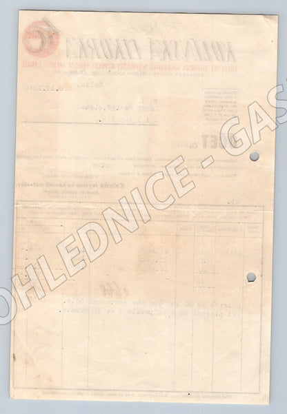 Stary ucet Kolinska Cikorka Kolin 1946 Josef Fantys obchod (F103)