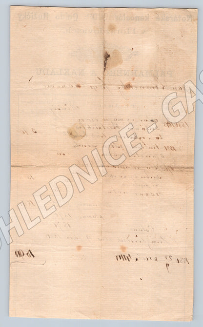 Stary Ucet Notarska kancelar JUDr. Quido Ruzicky Horazdovice 18 (F133)
