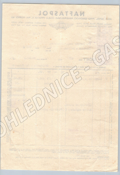 Stary ucet NAFTASPOL Praha petrolej 194_ Sedlcany (F160)