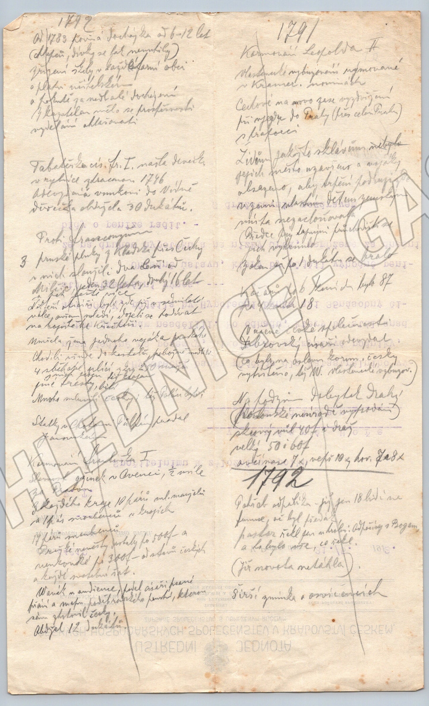 Stary dopis Ústřední jednota hosp. společenstev Praha 1912 (F162)