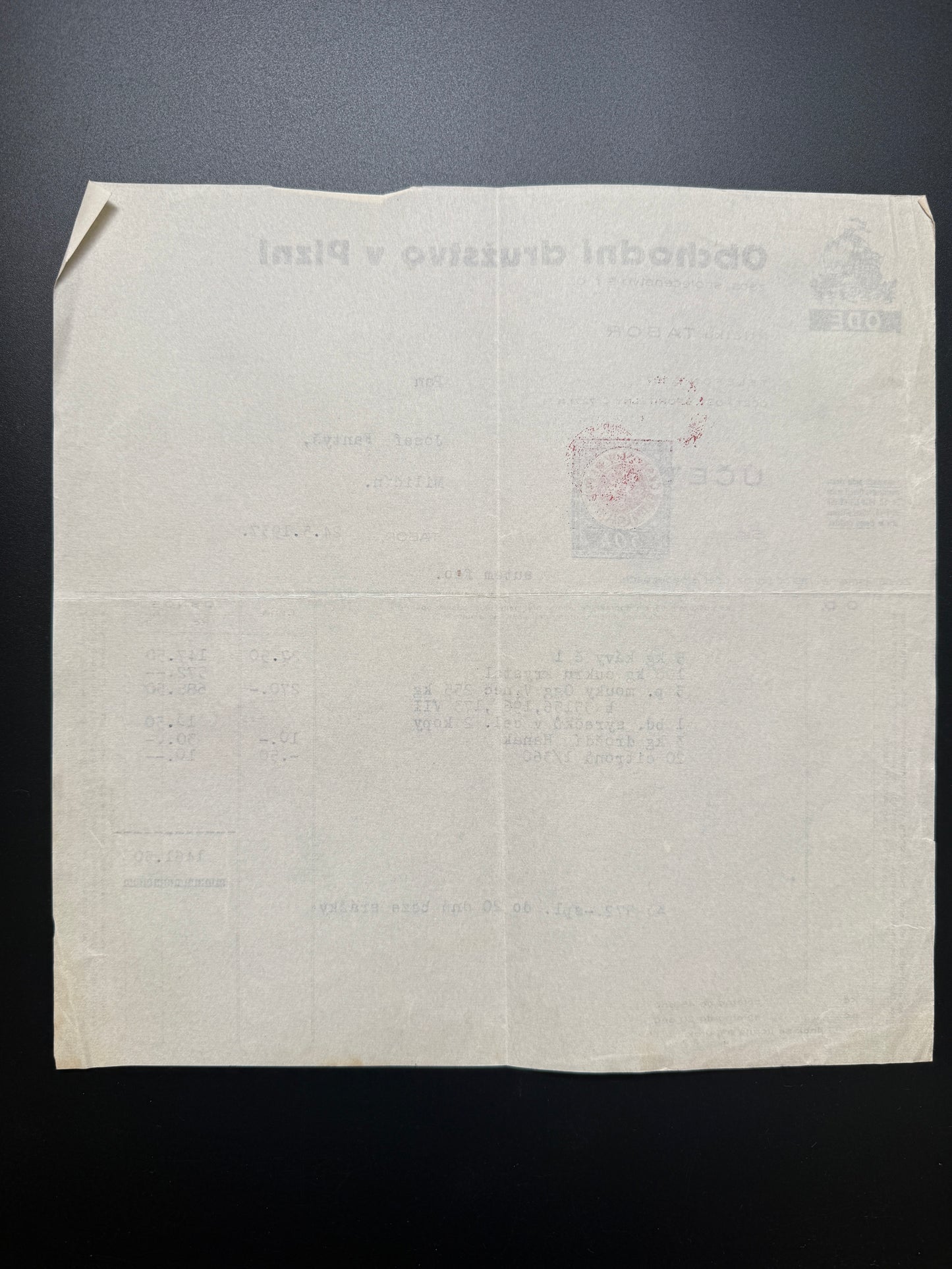 Stary ucet Obchodni druzstvo v Plzni, Tabor 1937 (F174)