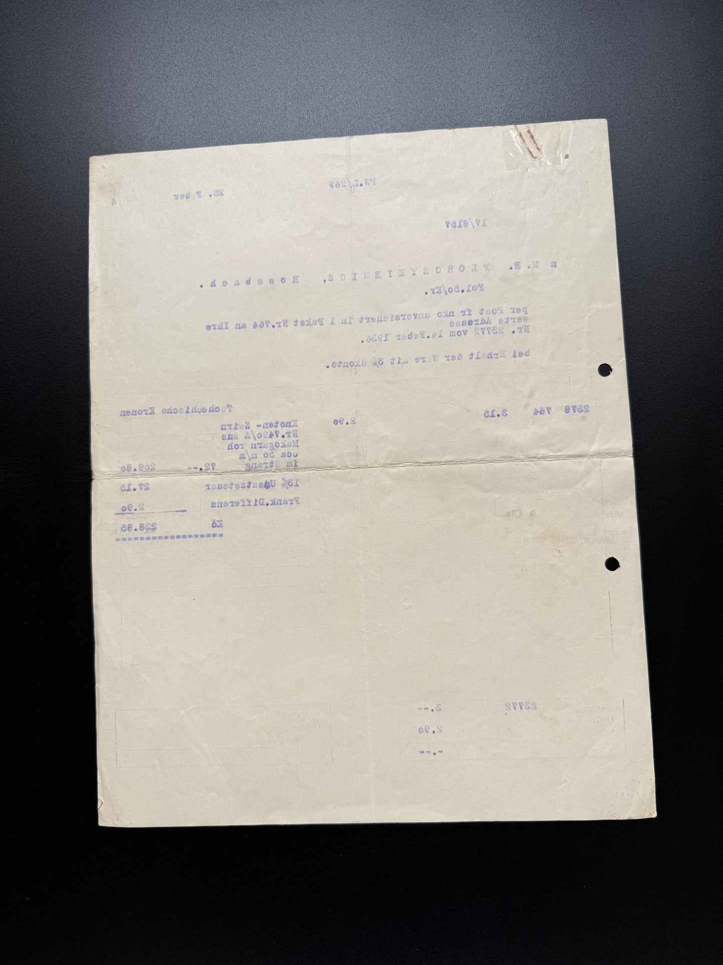 Stary doklad Vinci-Gamma, Florgyzietzos, Mährisch-Schönberg, 19 (F192)