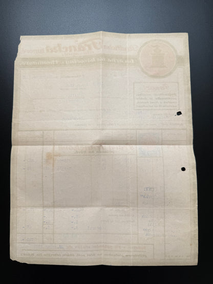 Stary dokument Jindřicha Francka Chomutov, faktura 1939 (F203)