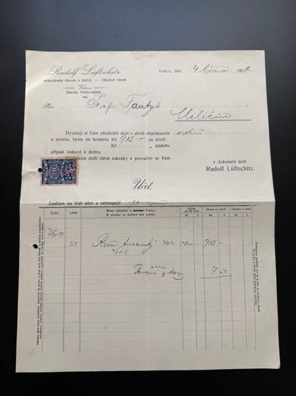 Stary Rudolf Luftschiitz Votice 1932 kolek pivo Konecni (F214)