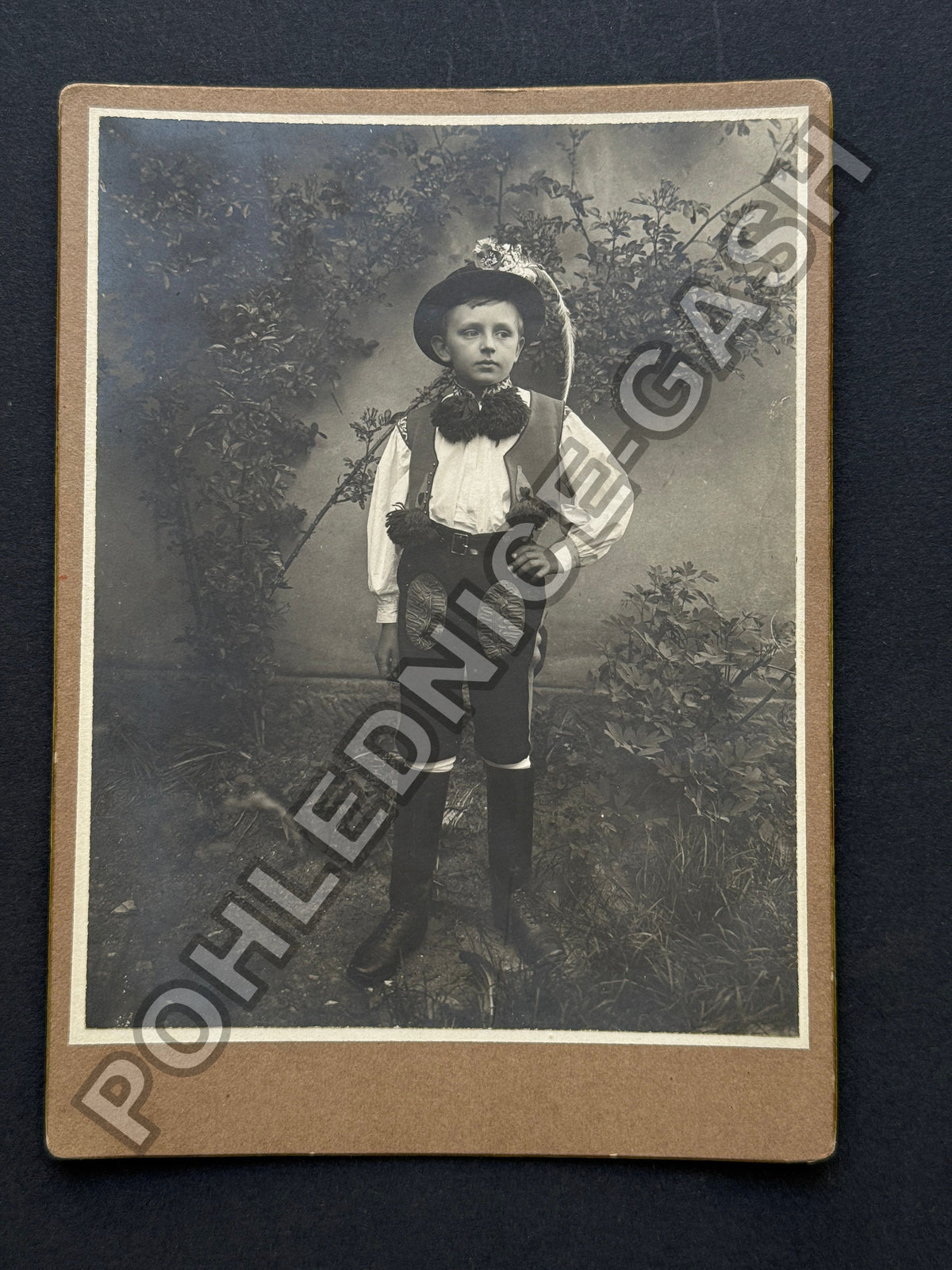 Stará fotografie Chlapec v krojovém oblečení 1914 (BM26974)