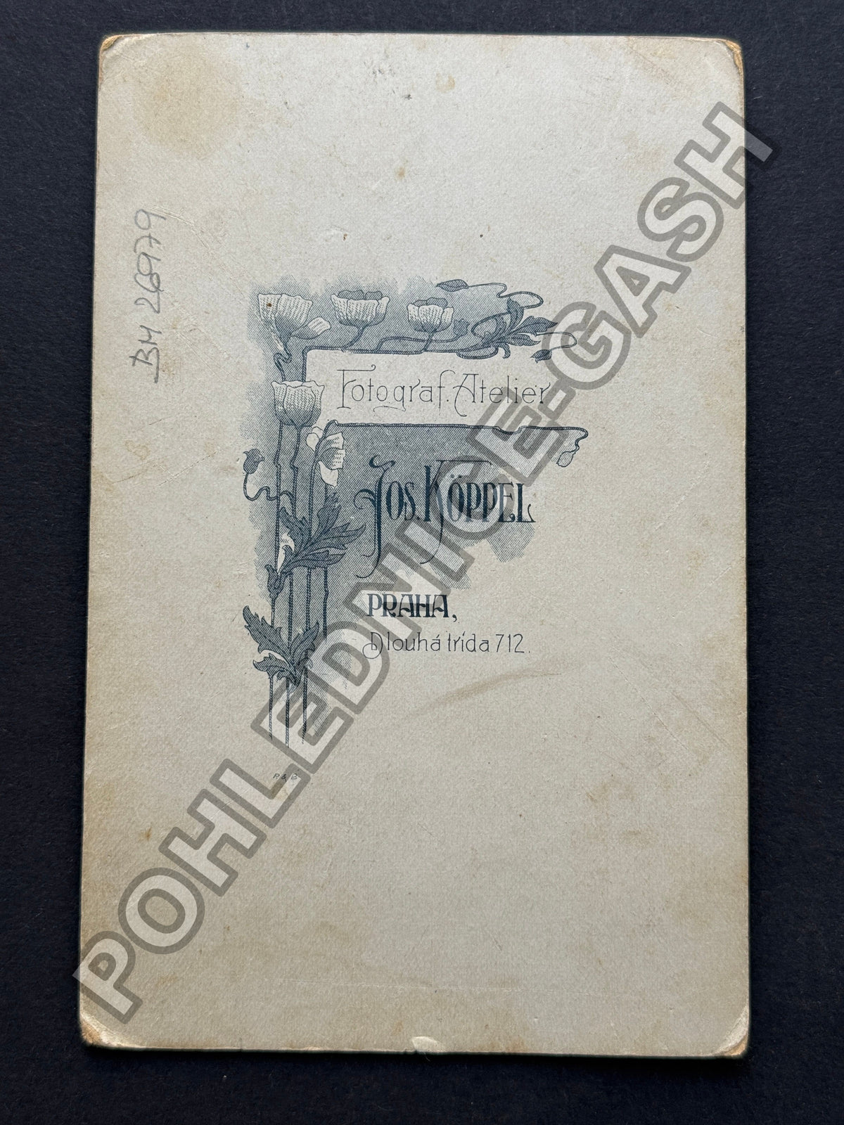 Stará fotografie Praha ateliér Jos Köppel pár (BM26979)