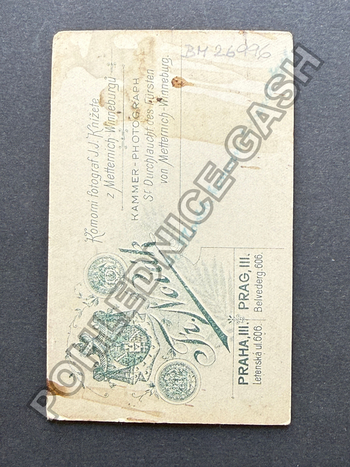 Stará fotografie Praha muž v uniformě 19. století (BM26996)