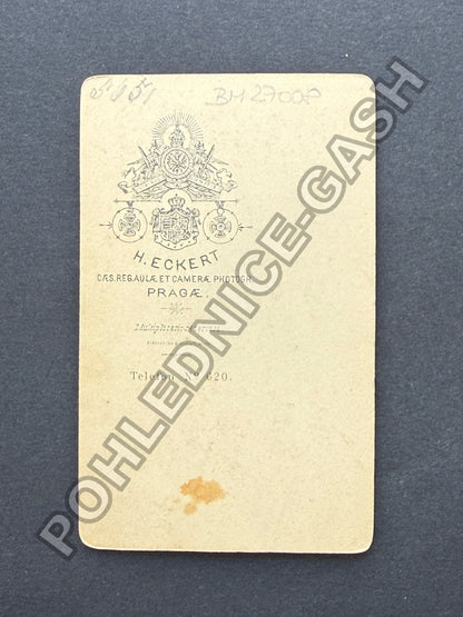 Stará fotografie Praha portrét muže s knírkem (BM27008)