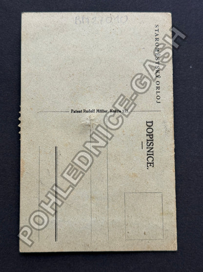 Pohlednice Staroměstský orloj Patent Rudolf Müller (BM27010)