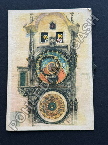 Pohlednice Praha Orloj kolorovaná kresba (BM27011)
