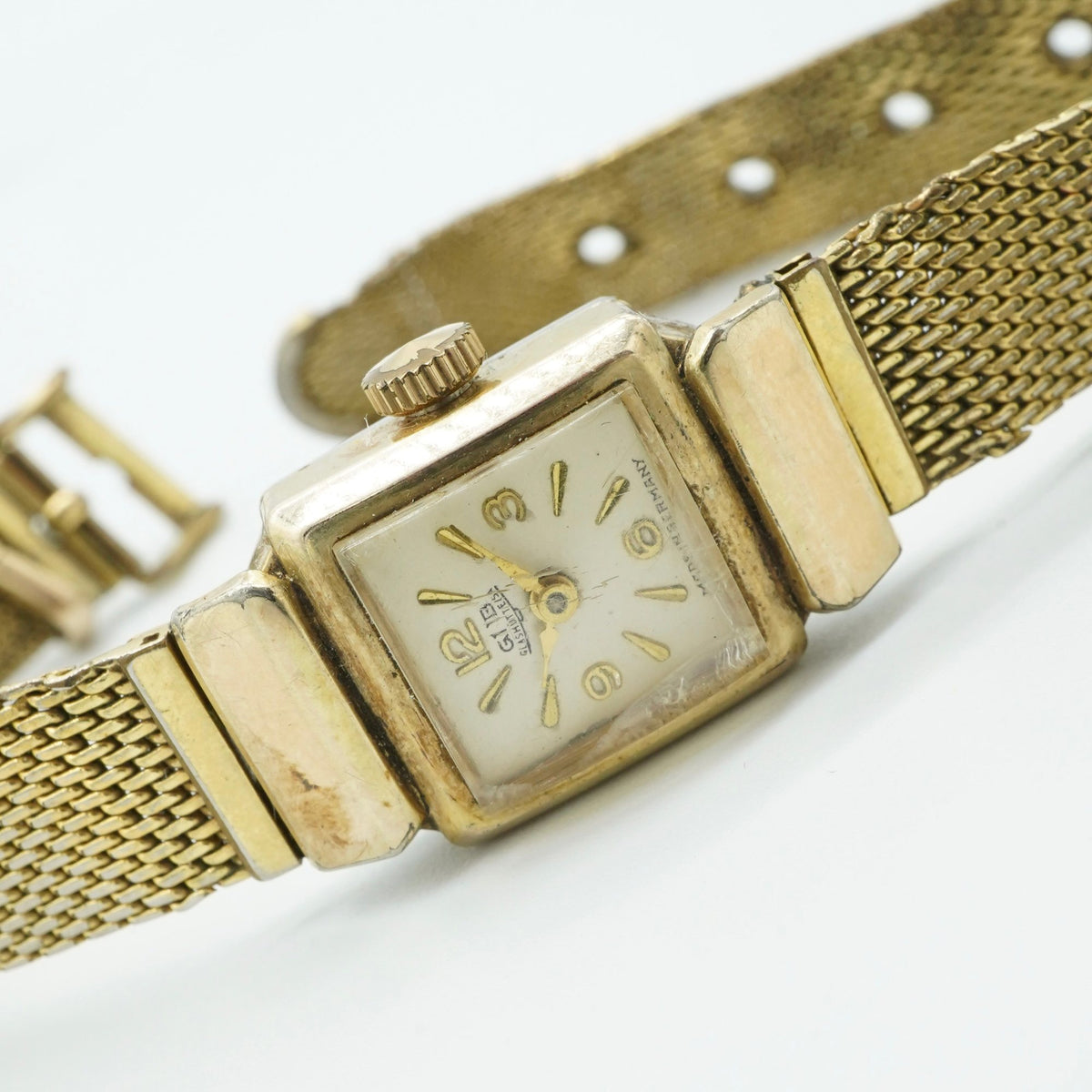 HODINKY GUB Glashütte Made in Germany zlatý tah (SE134)