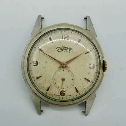 Hodinky Sornana 15 rubis Antimagnetic swiss made nefunkční (SE138)