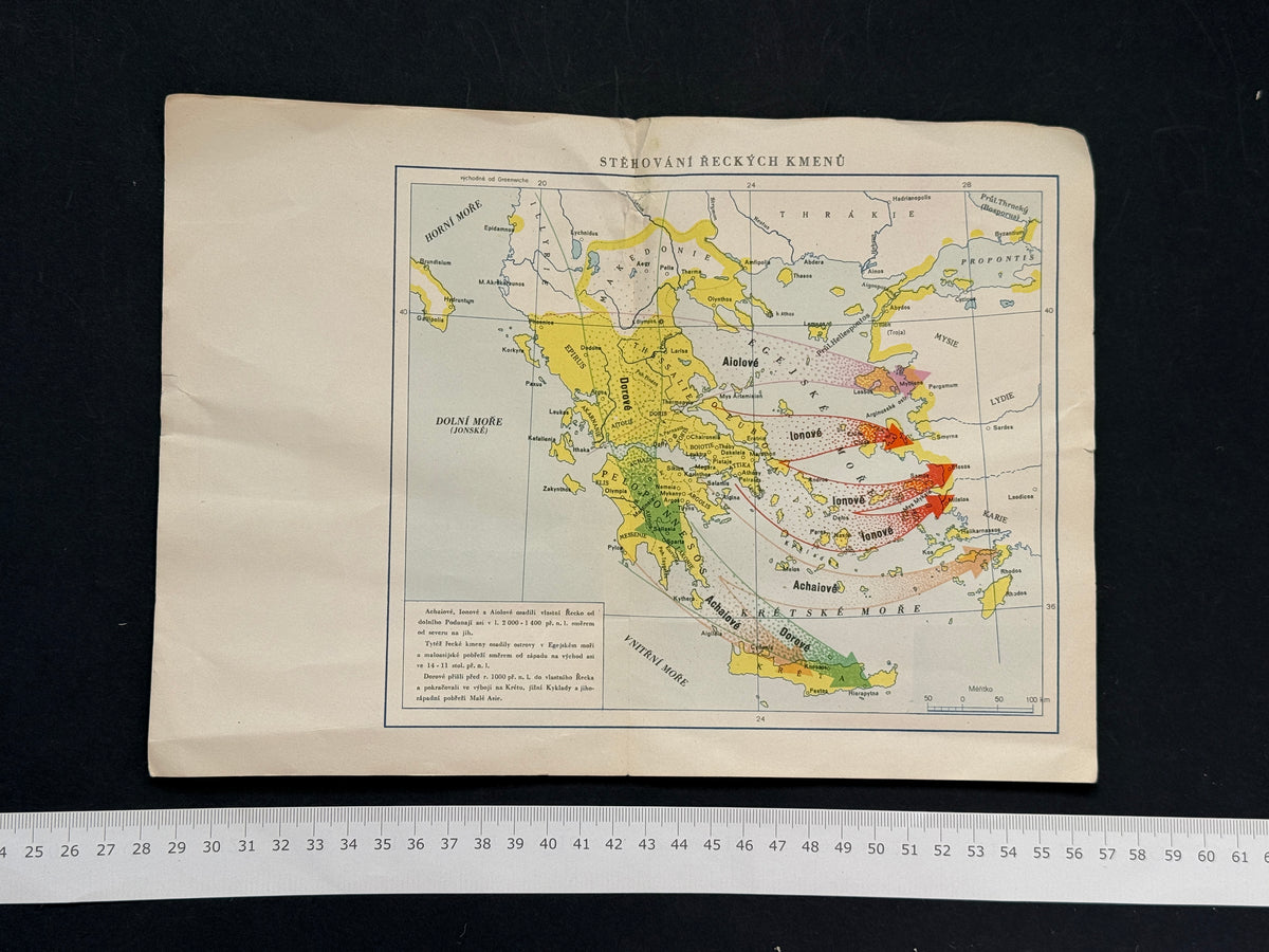 Starý Soubor starých školních map – Evropa svět 1. světová (BM170)