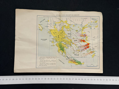 Starý Soubor starých školních map – Evropa svět 1. světová (BM170)