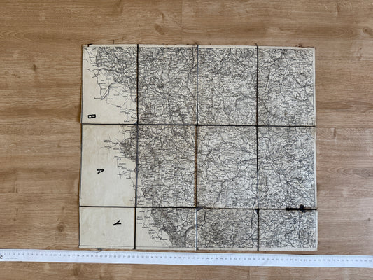 Starý Stará mapa západních Čech a Bavorska – Plzeň Cheb (BM171)
