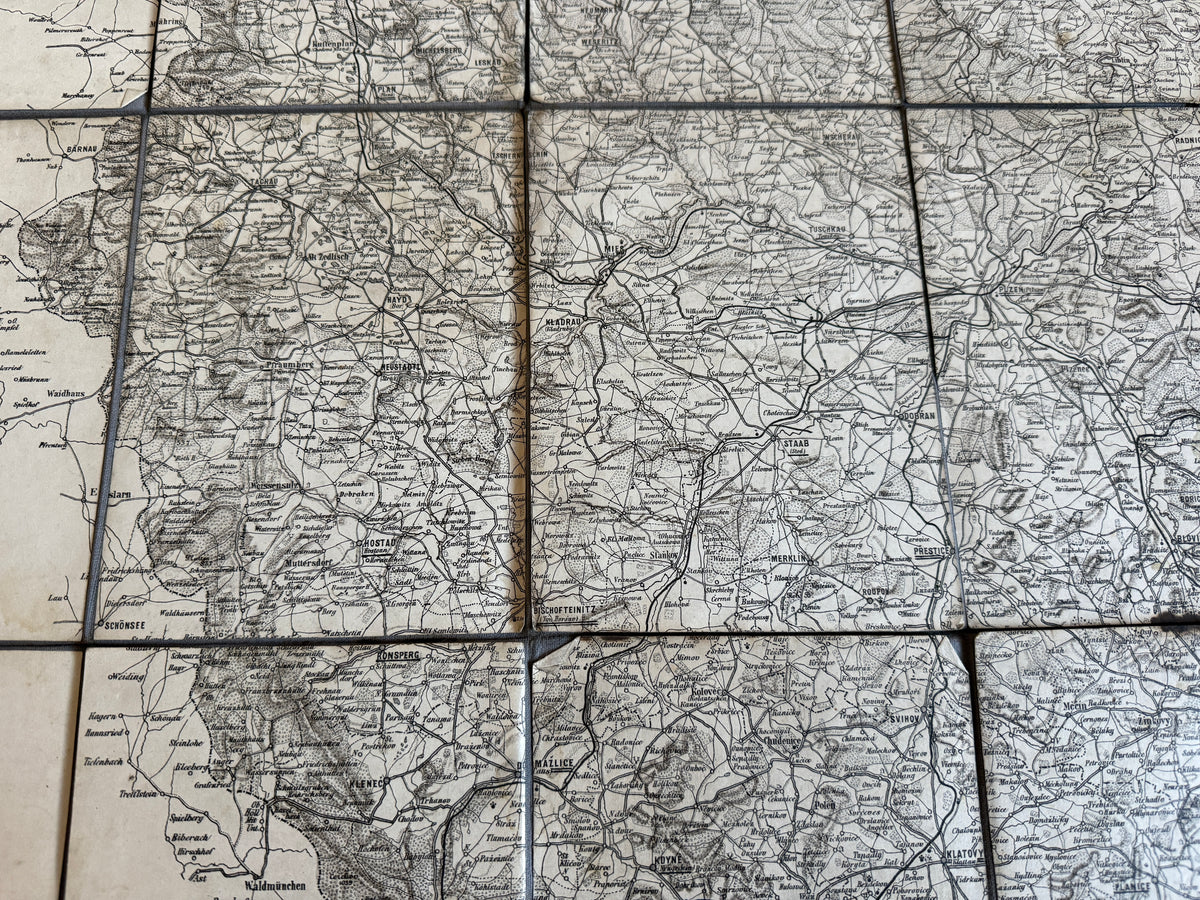Starý Stará mapa západních Čech a Bavorska – Plzeň Cheb (BM171)