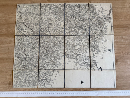Stará skládací mapa Čech a Vysočiny – Pardubice Kutná Hora (BM173)