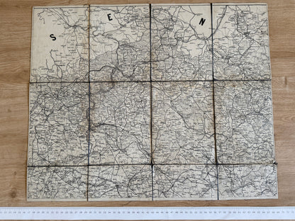 Stará skládací mapa severních Čech a Saska – Liberec Ústí (BM174)