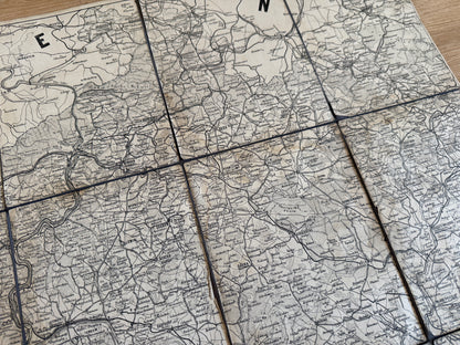 Stará skládací mapa severních Čech a Saska – Liberec Ústí (BM174)