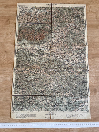 Starý Stará vojenská mapa Leutschau Slovensko 1:200 000 K.u.K. (BM175)