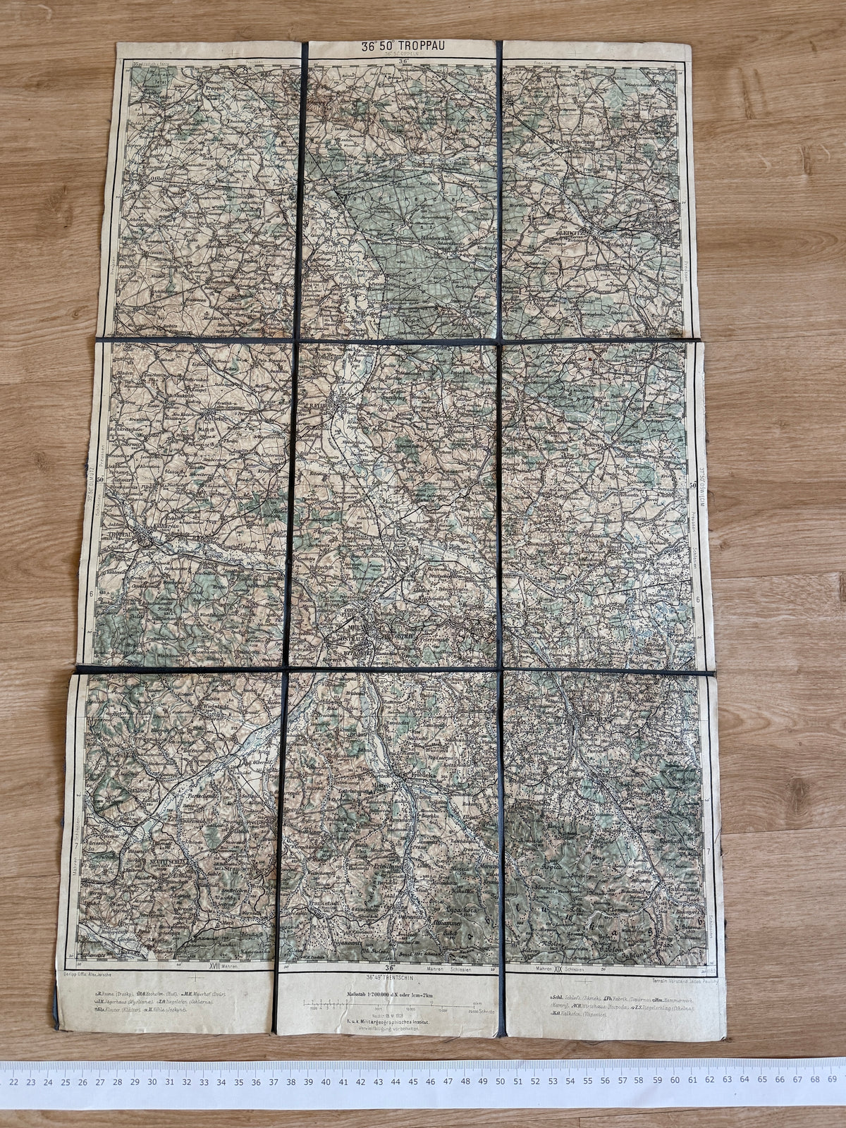 Stará vojenská mapa TROPPAU Opava Ostrava Slezsko (BM176)