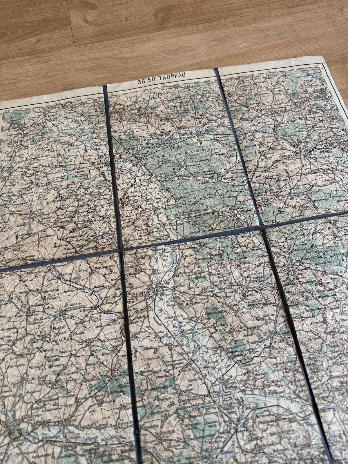 Stará vojenská mapa TROPPAU Opava Ostrava Slezsko (BM176)