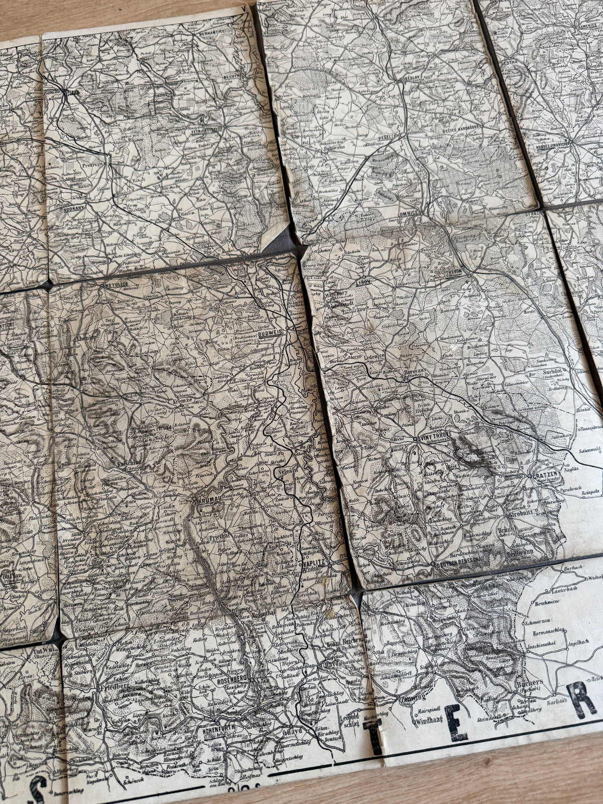 Stará mapa jižních Čech – České Budějovice Krumlov (BM177)