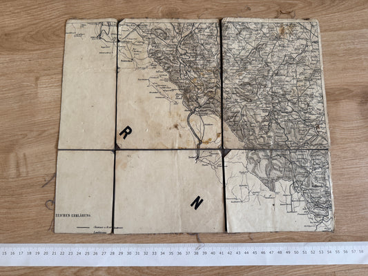Stará mapa Šumavy – Klatovy Sušice Železná Ruda Bavorsko (BM178)