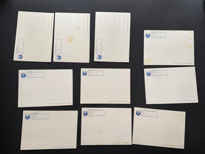Pohlednice SSSR zlaté ražby soubor 9 kusů (BM182)
