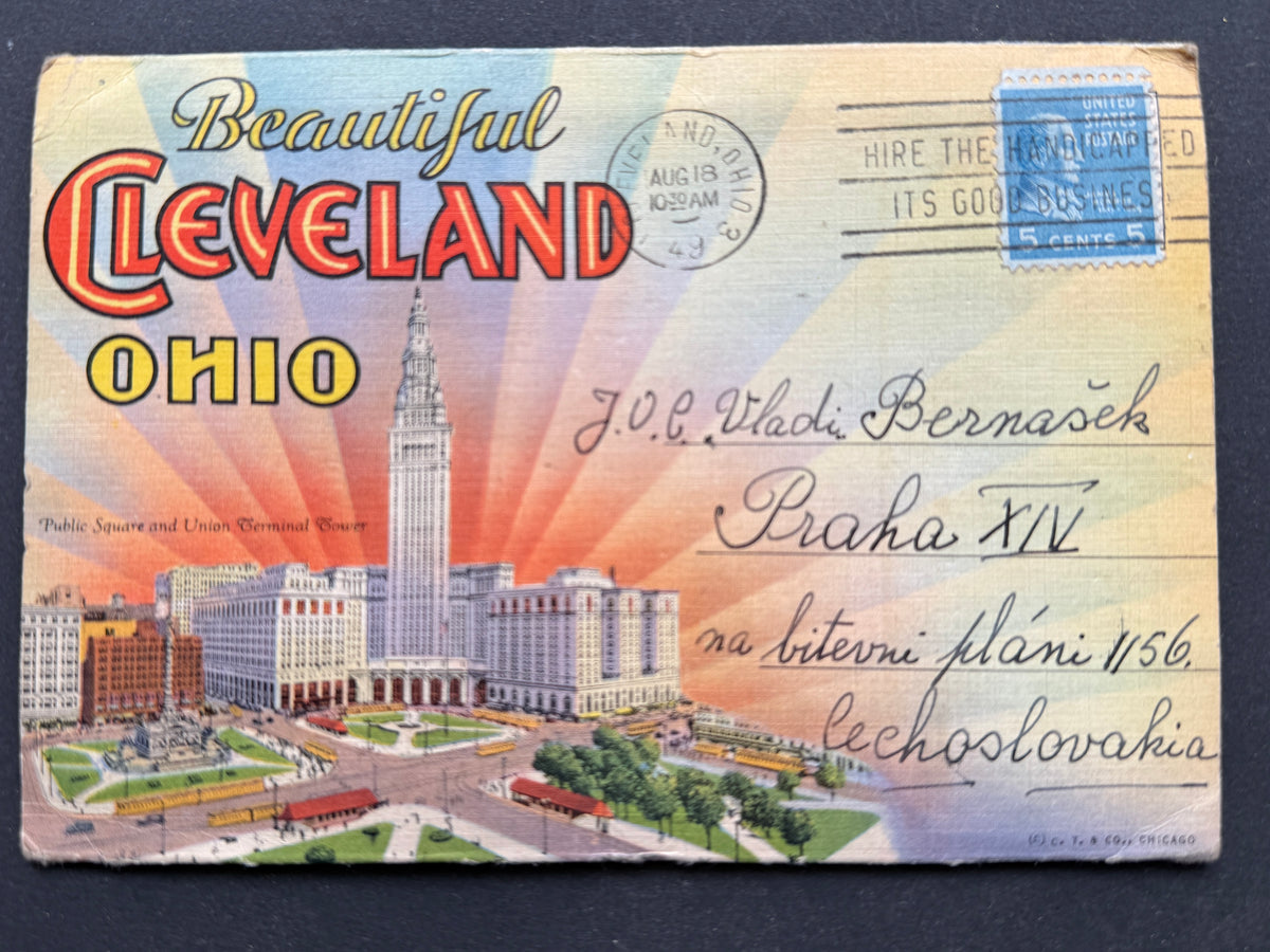 Sběratelská harmoniková pohlednice Cleveland Ohio (BM186)