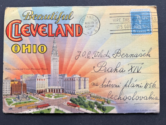 Sběratelská harmoniková pohlednice Cleveland Ohio (BM186)