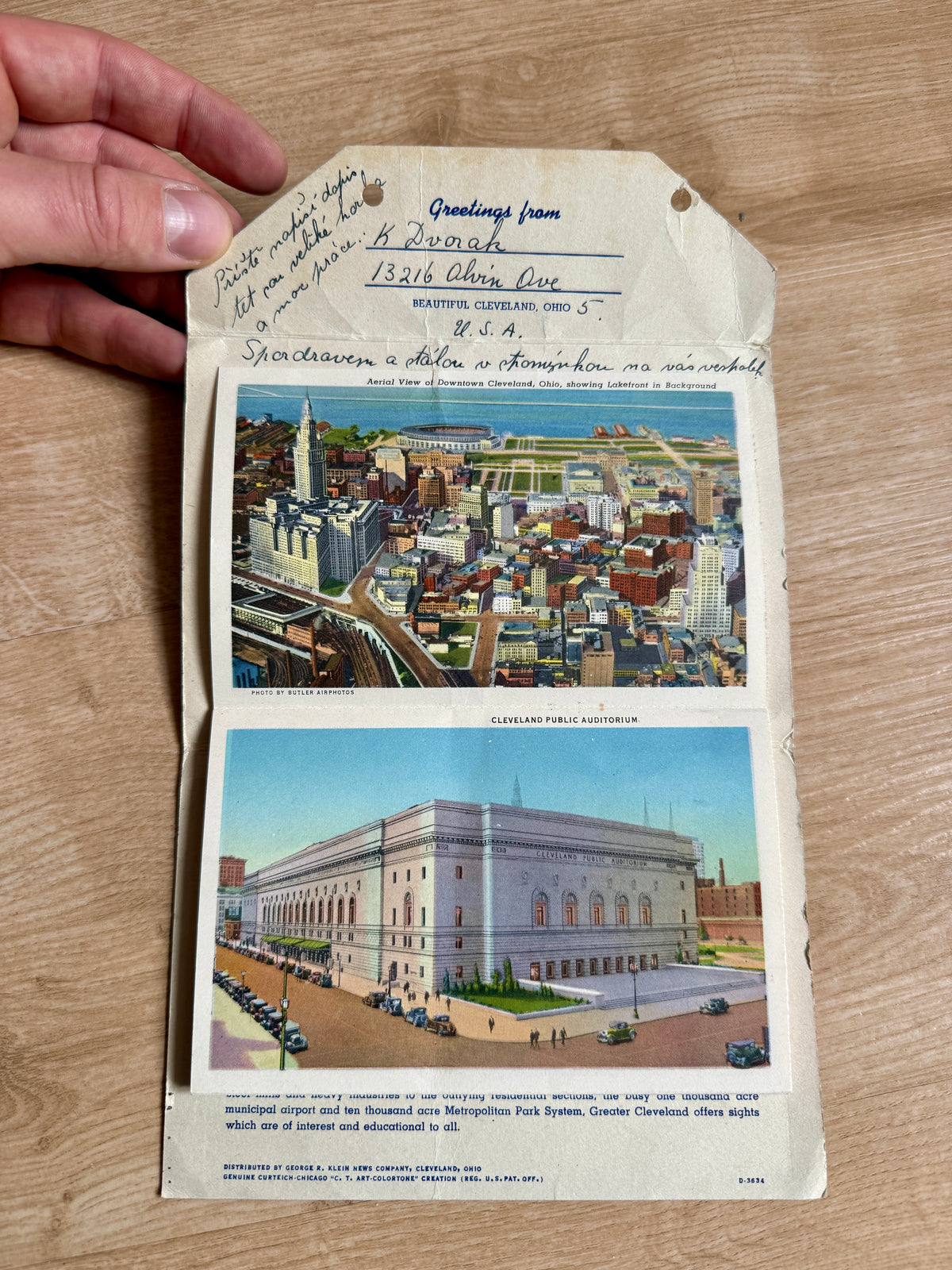 Sběratelská harmoniková pohlednice Cleveland Ohio (BM186)