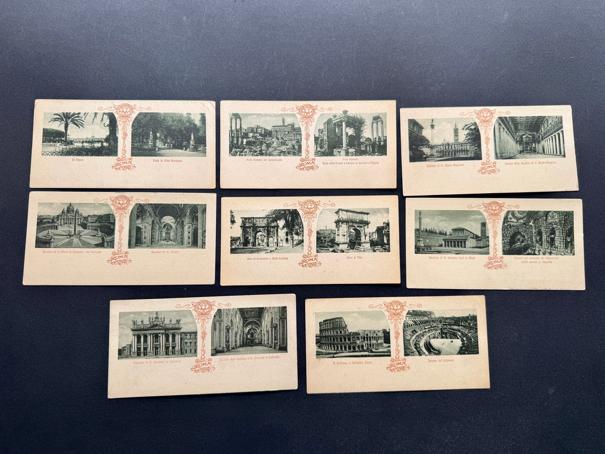 Pohlednice soubor 8 ks Řím koláže motivů (BM190)