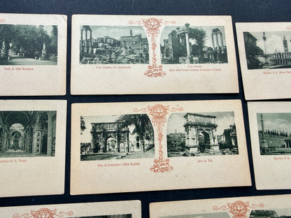Pohlednice soubor 8 ks Řím koláže motivů (BM190)