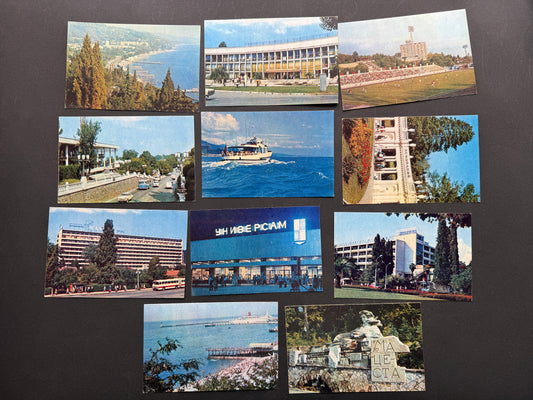 Pohlednice soubor 10 ks Krym Jalta 70. léta (BM193)