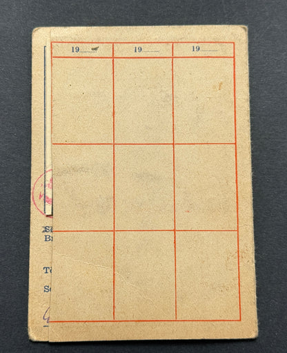 Starý Průkaz Sokol členský průkaz 1940-1948 (BM218)