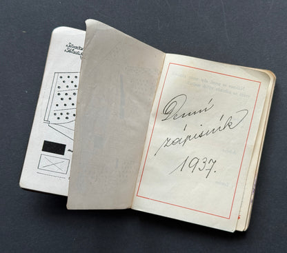 Diář zápisník s koženými deskami a poznámkami (BM219)