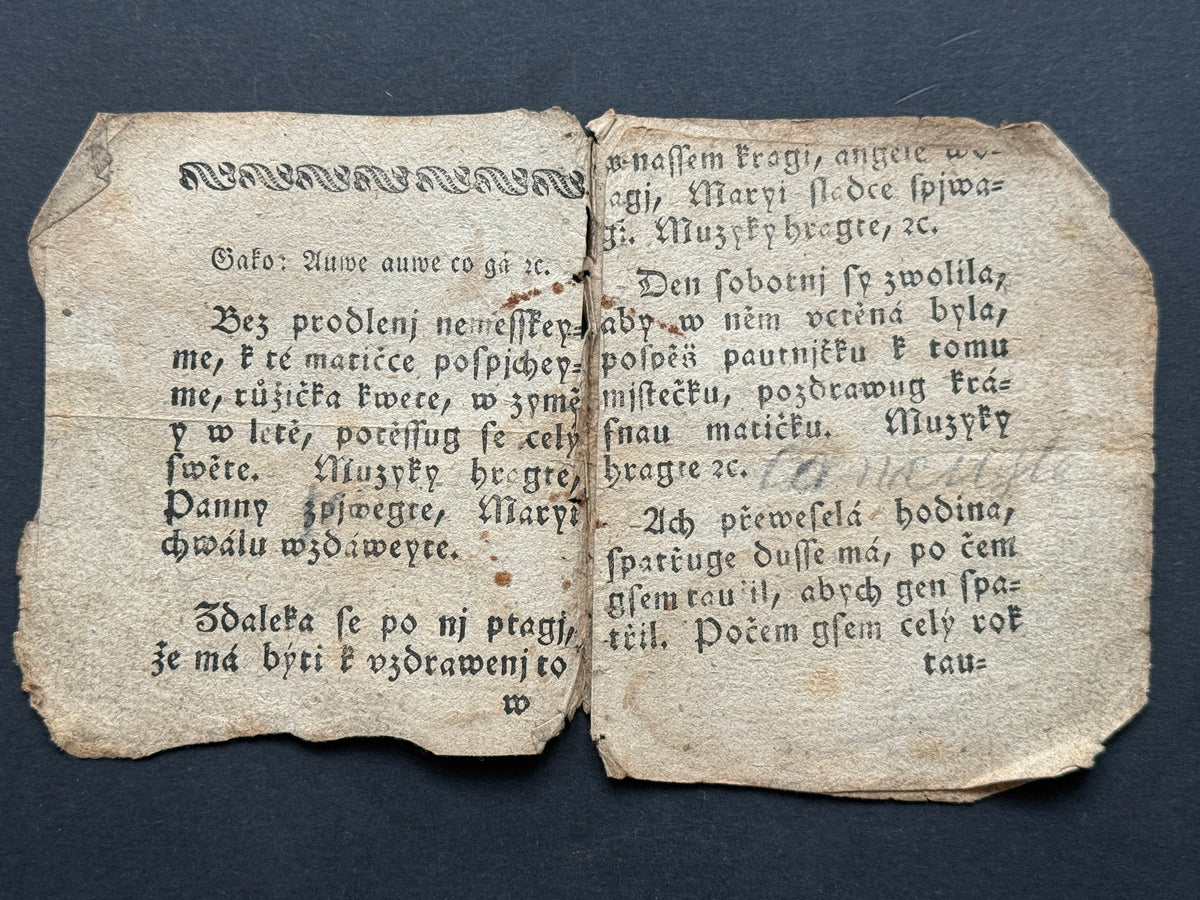 Starý Zpěvník Nábožná píseň Panně Maryi V Praze (BM224)