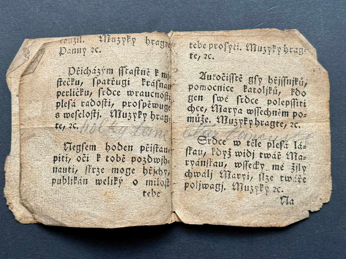 Starý Zpěvník Nábožná píseň Panně Maryi V Praze (BM224)