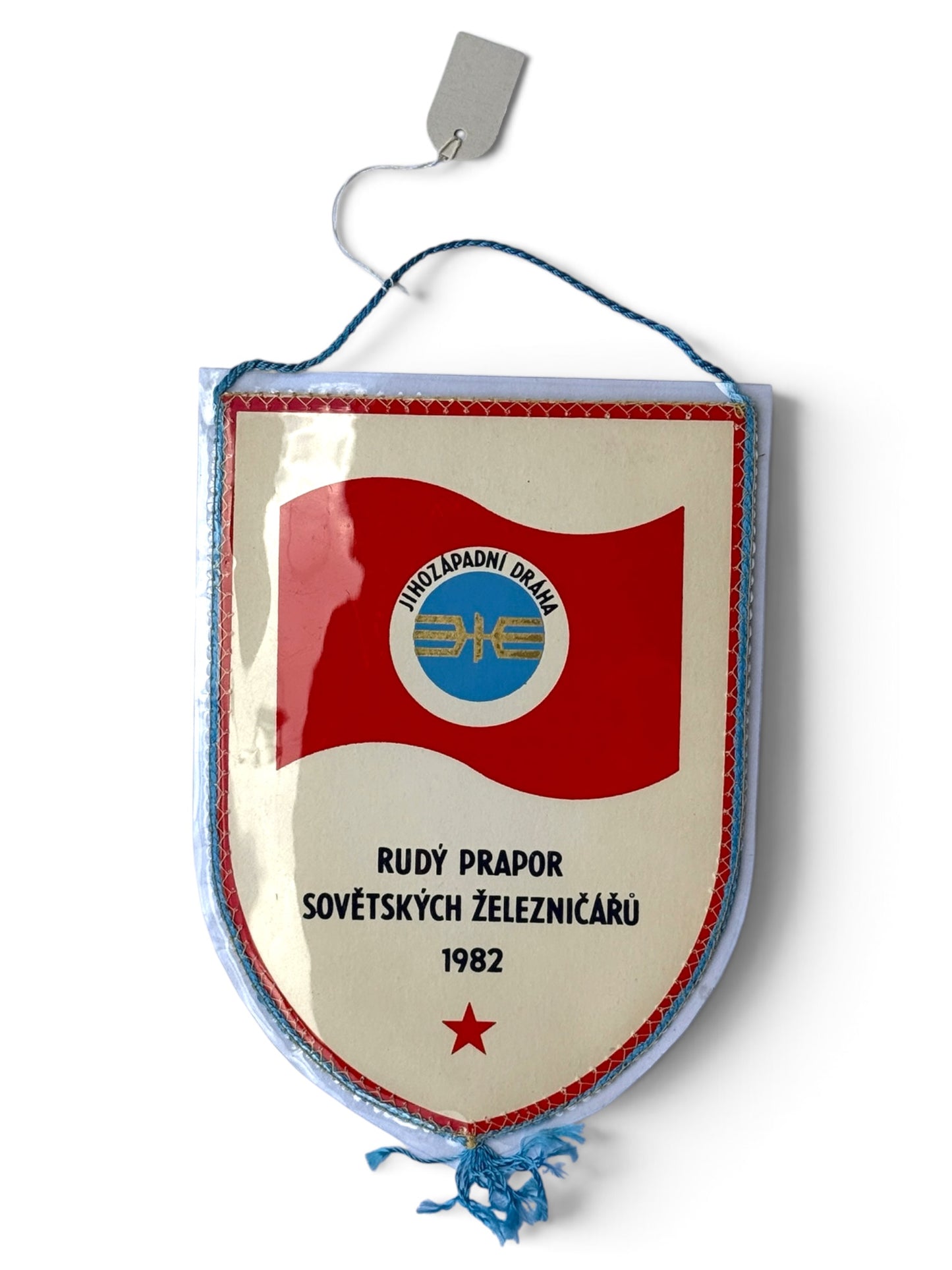 Vlaječka ČSD Jihozápadní dráha Plzeň Rudý prapor 1982 (V138)