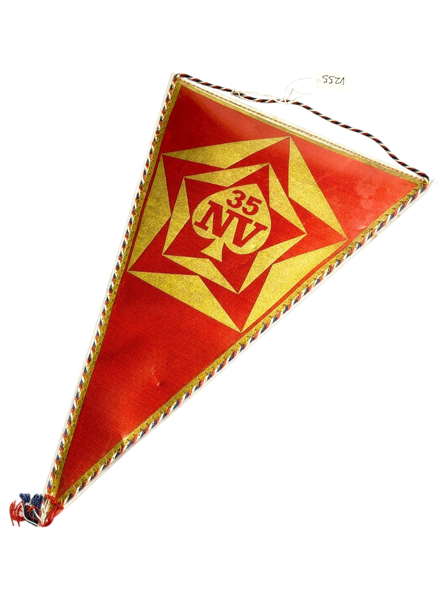Vlaječka 35 NV červená zlatý ornament (V255)