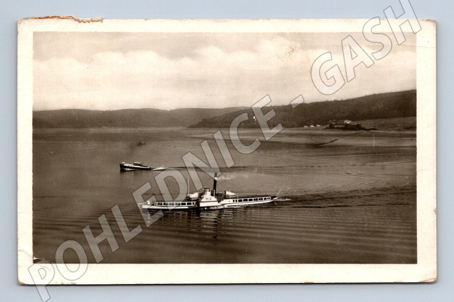 Pohlednice Vranov nad Dyjí přehradní jezero parník 1950s (BM25237)