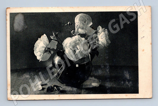 Pohlednice Německo růže ve váze 1942 (BM25240)
