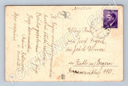 Pohlednice Německo kytice růží přání 1941 (BM25241)