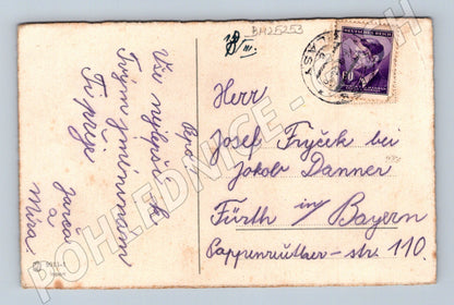Pohlednice Německo růže Protektorát 1942 (BM25253)