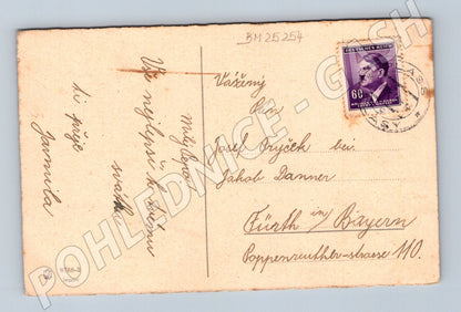 Pohlednice Protektorát Čechy a Morava růže a přání (BM25254)