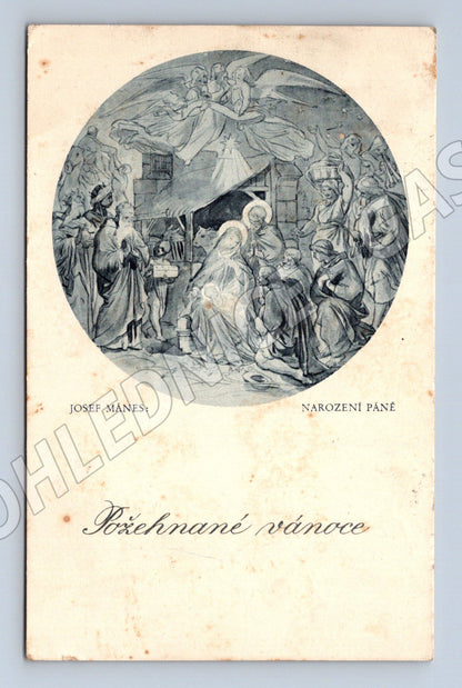 Pohlednice Vánoce Josef Mánes 1941 (BM25270)