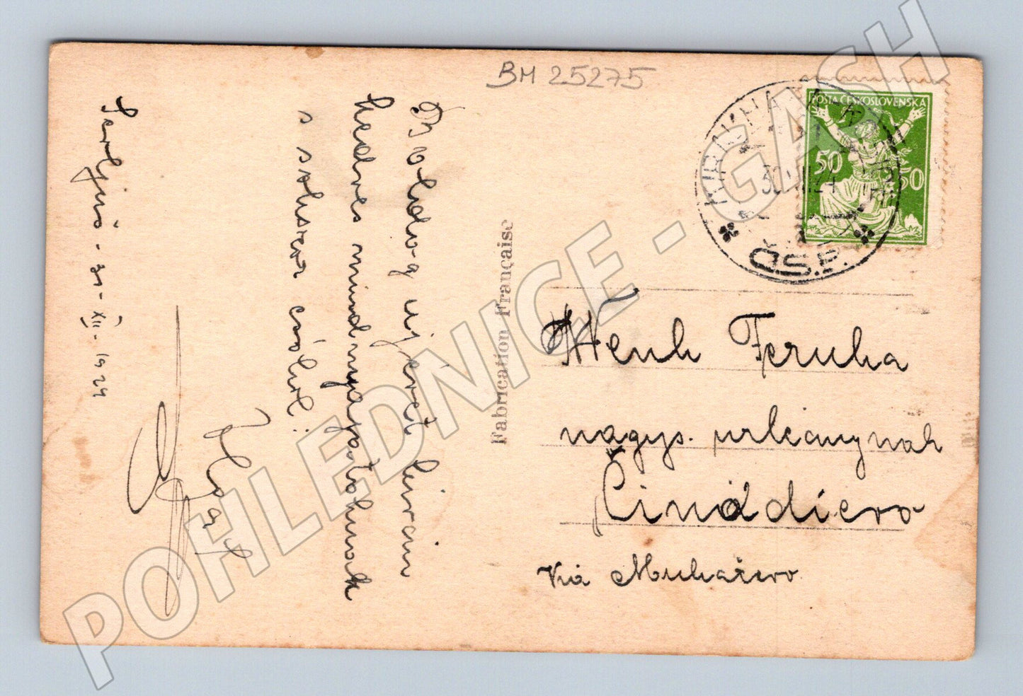 Pohlednice Novoroční zimní krajina 1924 (BM25275)