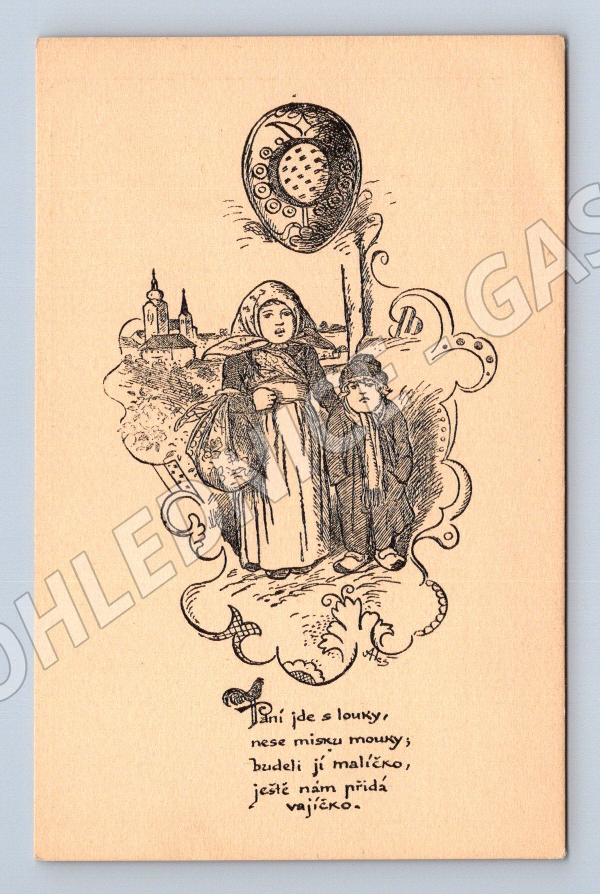Pohlednice Velikonoční děti Mikuláš Leš (BM25284)